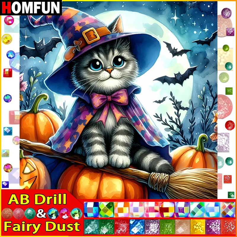 HOMFUN Fairy Dust AB Diamond Painting Full Square/Round Drill 5D DIY 