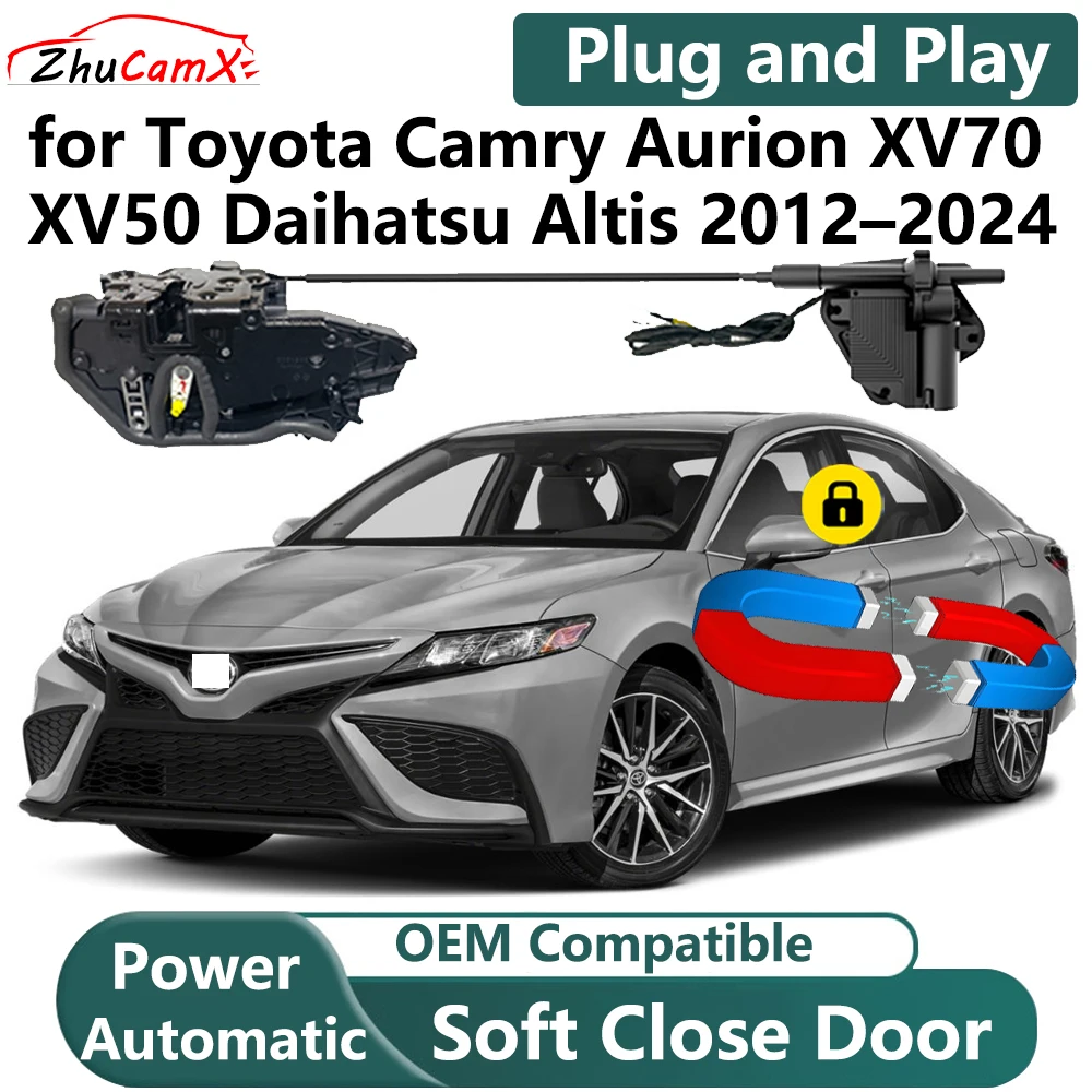 for Toyota Camry Aurion XV70 XV50 Daihatsu Altis 2012–2024 Car Electric Soft Close Door System Power Closing Door Latch Lock