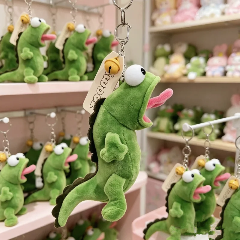 Realistic Small Lizard Funny Dolls Soft Fashion Accessories Green Lizard Keychain Pendant Cute Cartoon Toys