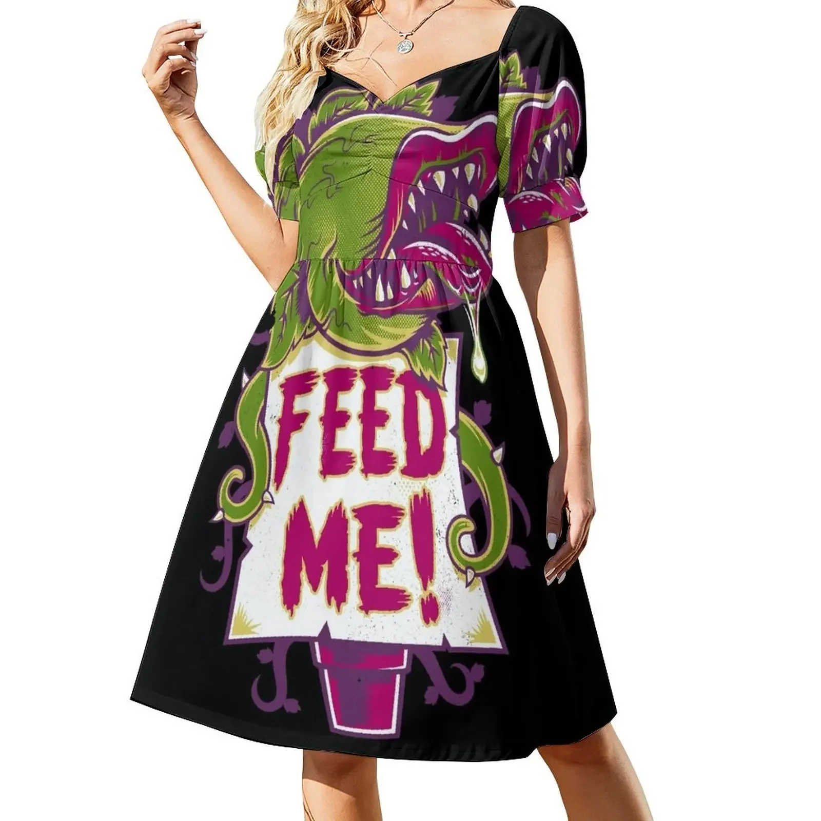 

Feed Me - Creepy Cute Audrey Plant - Vintage Spooky Horror Musical Sleeveless Dress Long dress dress women summer