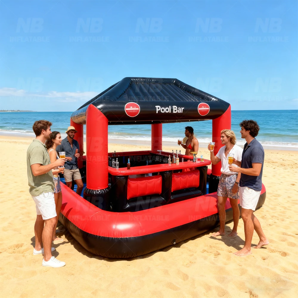 Commercial Backyard Large Superior Platform Party Floating Water Sofa Swimming Pub Inflatable Pool Bar For Adult