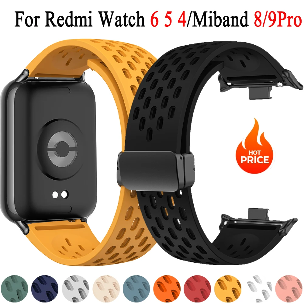 Silikonarmband für Redmi Watch 6 5 4 Magnetisches Sportarmband für Xiaomi Miband 8Pro 9Pro 10Pro Armband Smartwatch-Zubehör