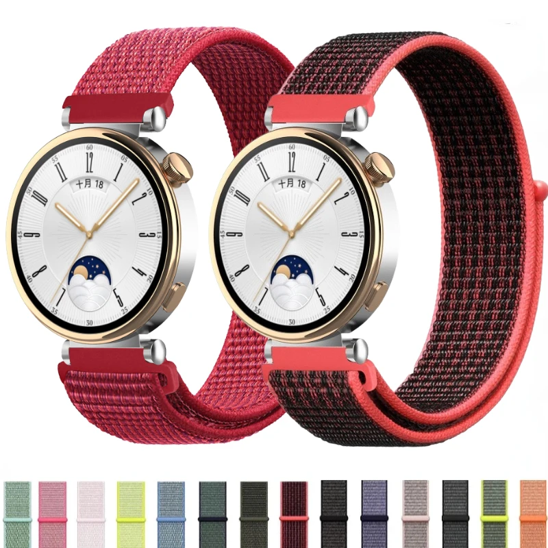 Correia de Nylon Loop para Huawei Watch, Pulseira Respirável, Samsung Galaxy Watch 7, 6, 5, 4, 3 Cinto, GT4, 41mm, 46mm, 18mm, 20mm, 22 milímetros