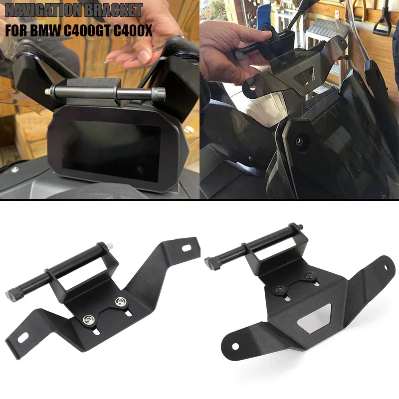 For BMW C400GT C 400GT C400X C 400X C 400 X Motorcycle Front Phone Stand Holder Smartphone Phone GPS Navigation Plate Bracket