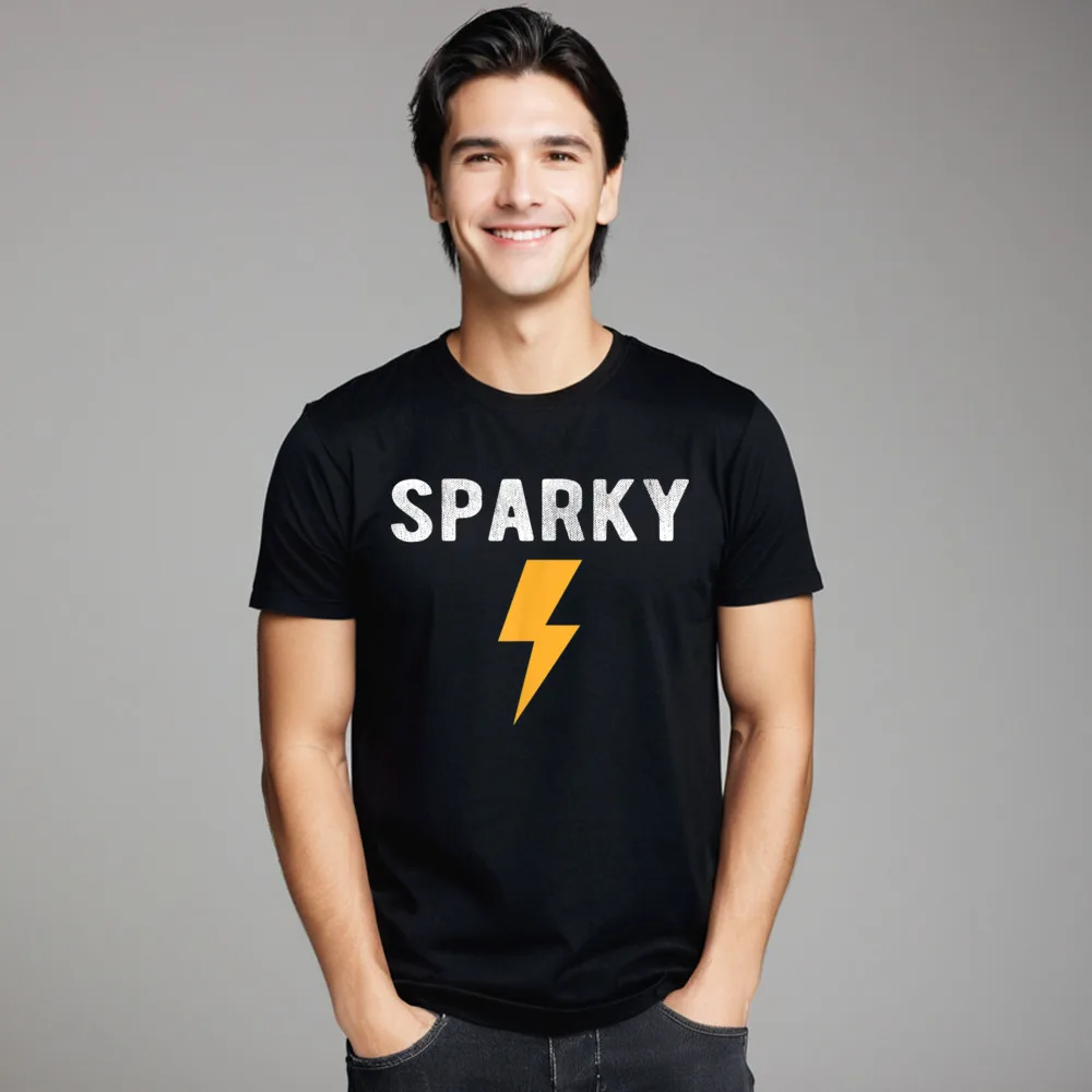 Electrician Gift Funny Sparky Nickname Tees Discount Crewneck T-Shirt Design Short Sleeve 100% Cotton Fabric women's T Shirt