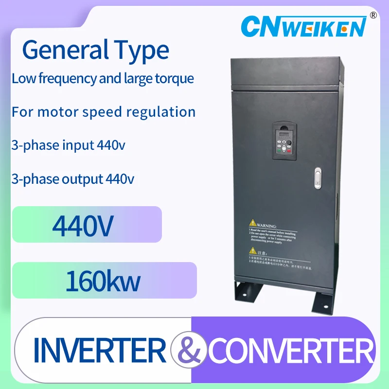 440V 160kw/187kw/200kw/220KW VFD Inverter 3P Input and 3P Output Variable Frequency Converter For Plastic extruder Motor