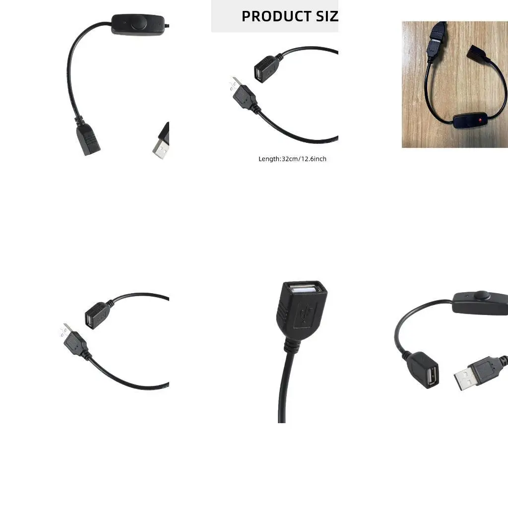 

Y1UB 32cm USB Power Extension Cord With Light And Power Switching