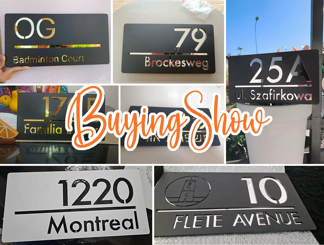 Personalised Modern House Number Sign Outdoor Street Family Name Plaque Laser Cutting 3D Acrylic House Sign Matte Grey