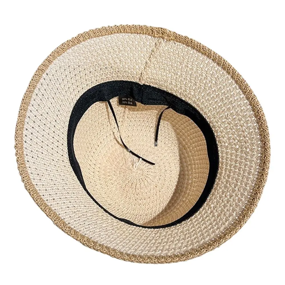Big Visors Breathable Bucket Hat Cotton Linen Beach Cap Sun Hat Women Girls