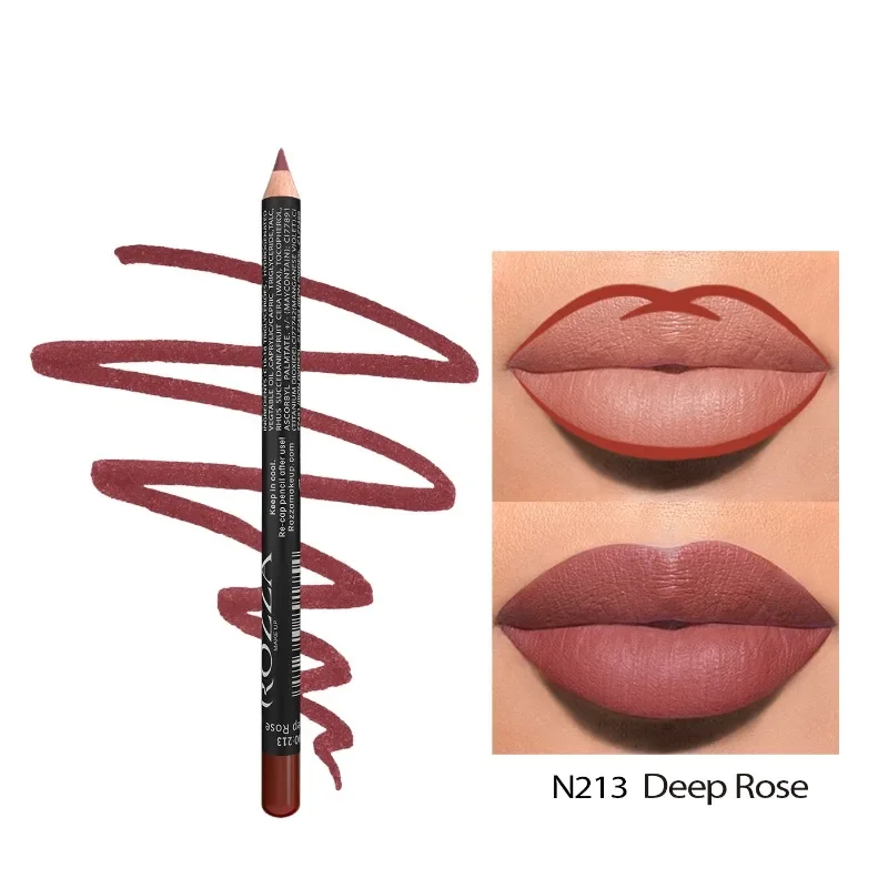 Lápiz Delineador de labios mate resistente al agua, 14 colores, tinte de contorno rojo, lápiz labial de larga duración, taza antiadherente, maquillaje de labios hidratante