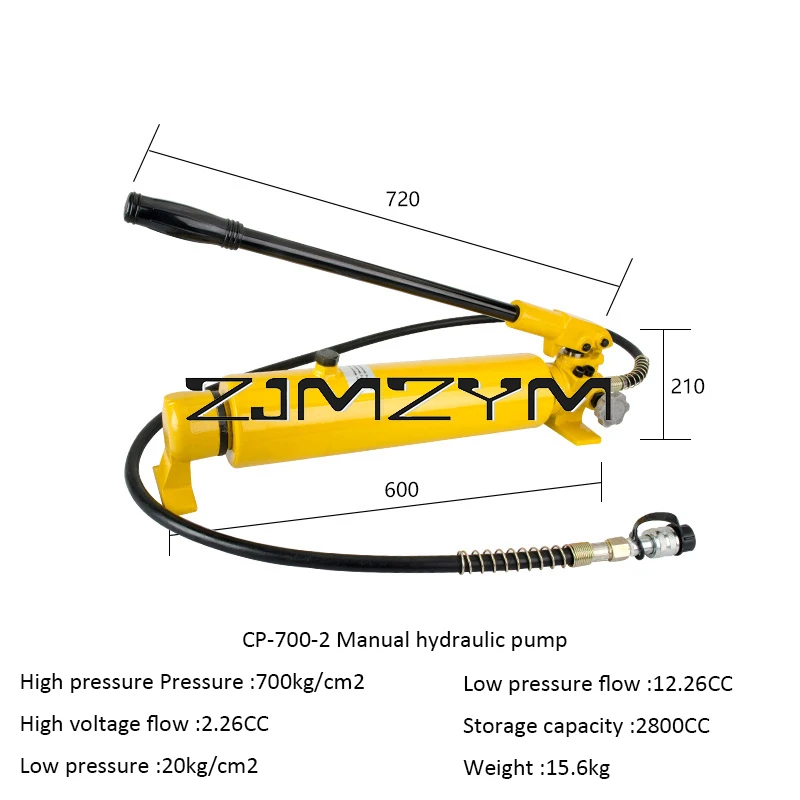 Ultra-high Pressure Manual Hydraulic Pump JCP-700 Portable Small Hydraulic Pump Hydraulic Pump Manual Hydraulic Pump