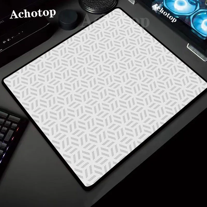 

Geometric Mouse Pad White Large Gamer Mousepad Minimalist Keyboard Mat Laptop Mouse Mats Rubber Professional Control Desk Pad