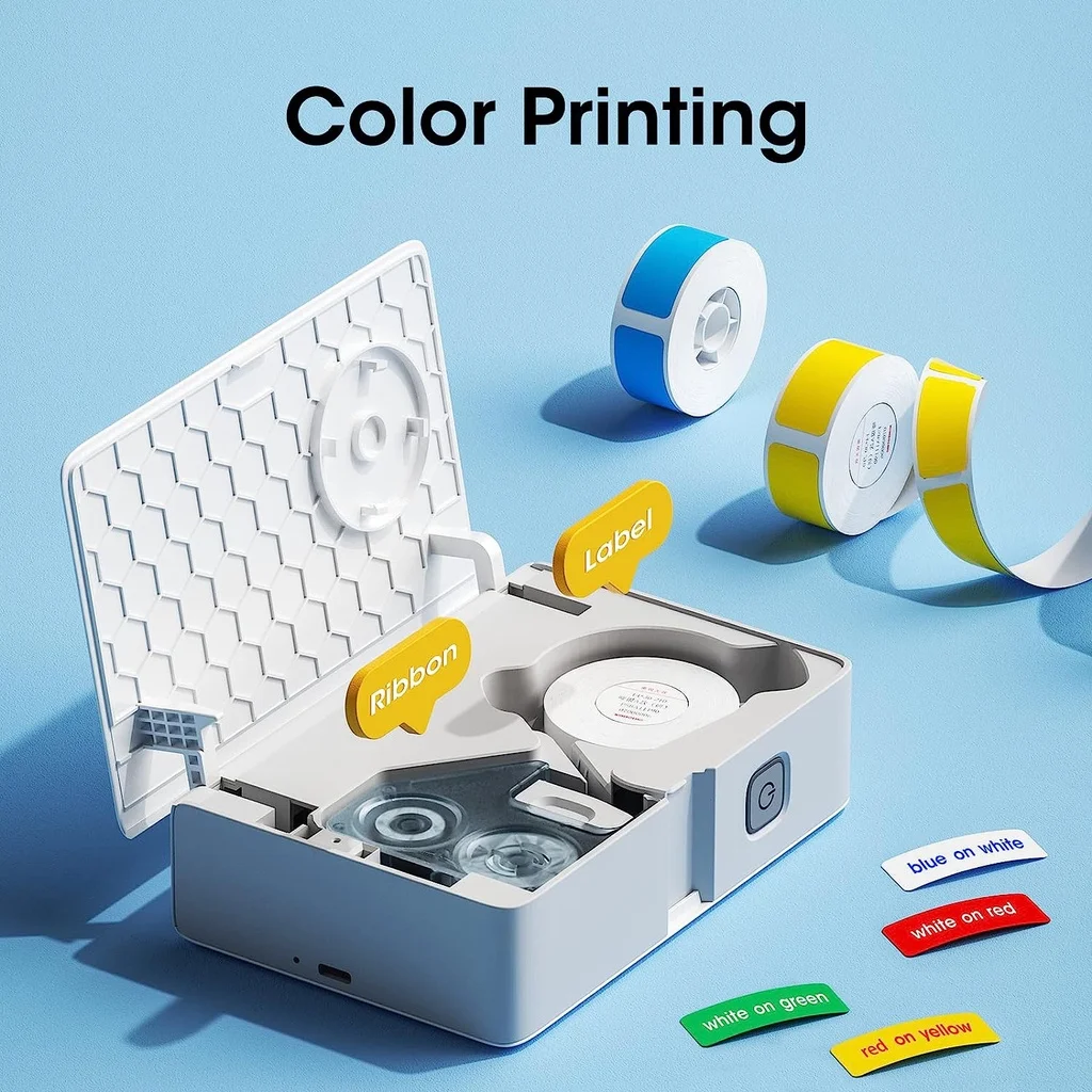 NIIMBOT B18 Labeling Ribbon, Refill Tapes for Thermal Transfer Label Printer/Color label Printer,  Long Lasting Non Fade