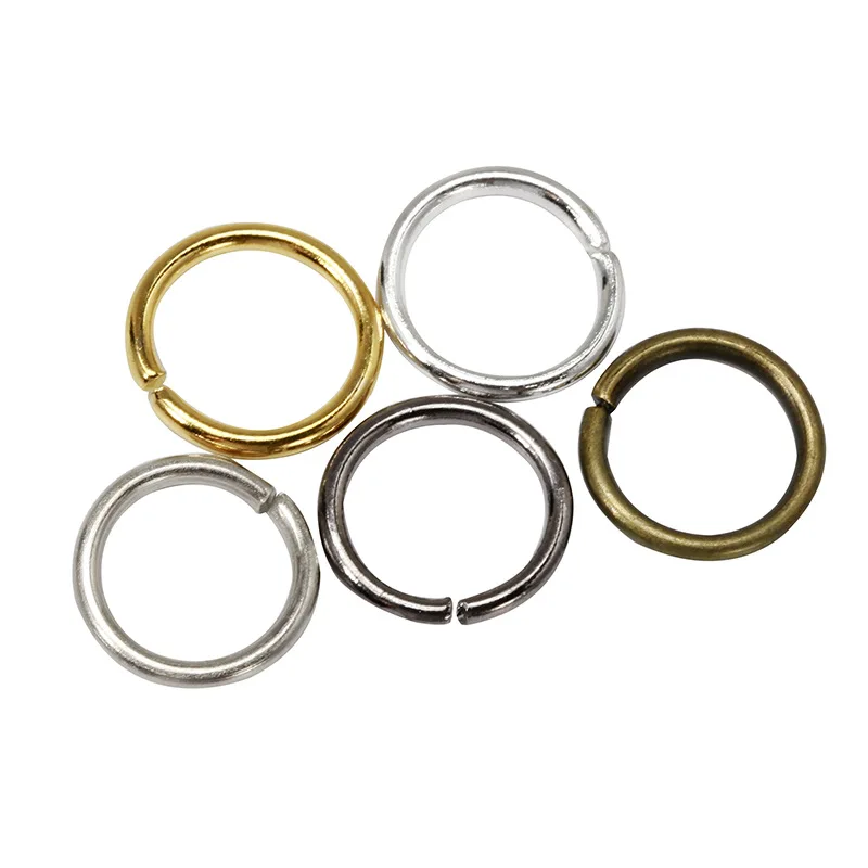 200pcs/Lot 6/7/10mm Metal DIY Jewelry Findings Open Single Loops Jump Rings & Split Ring for jewelry making