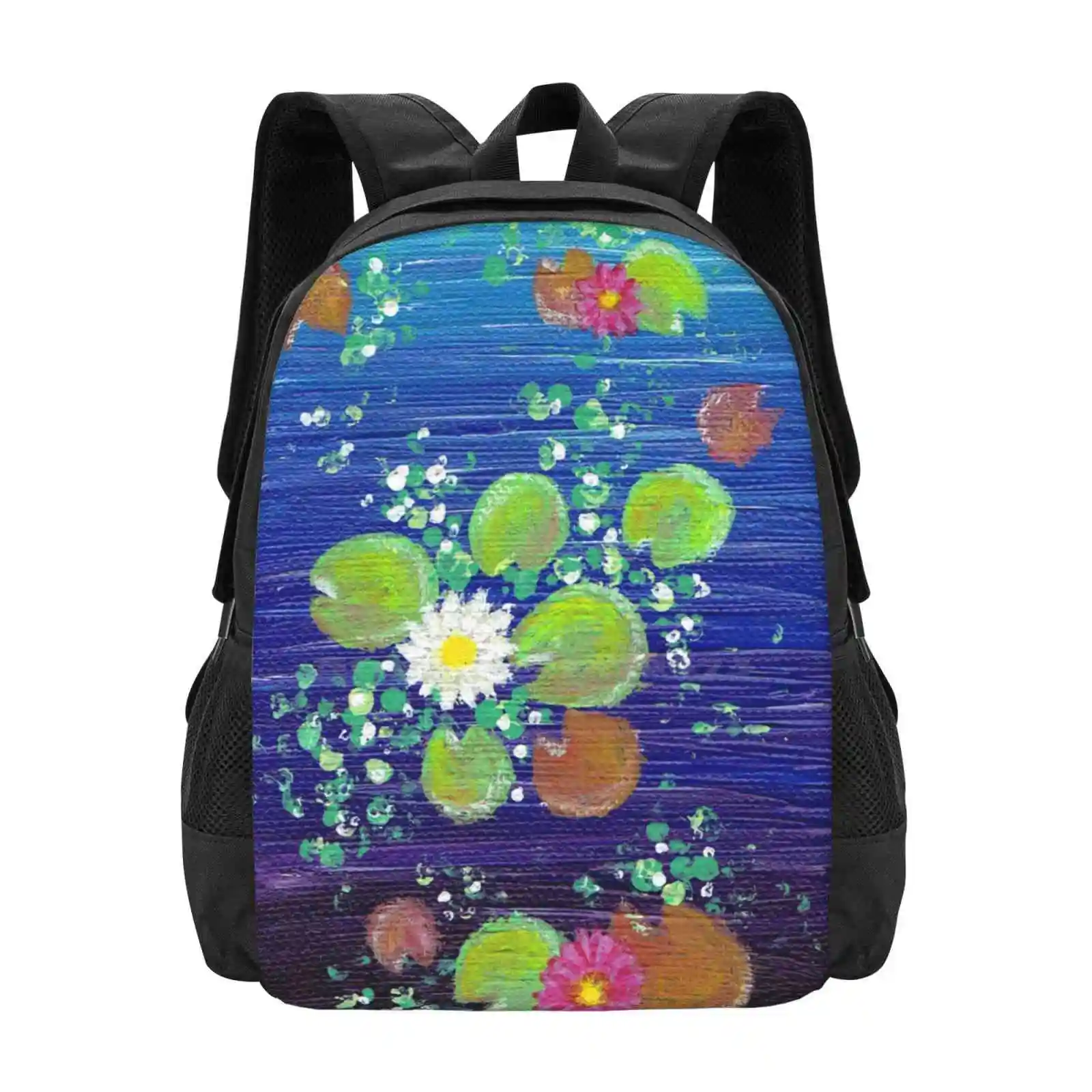 Lily Pads Hot Sale Schoolbag Backpack Fashion Bags Lily Pads Pond