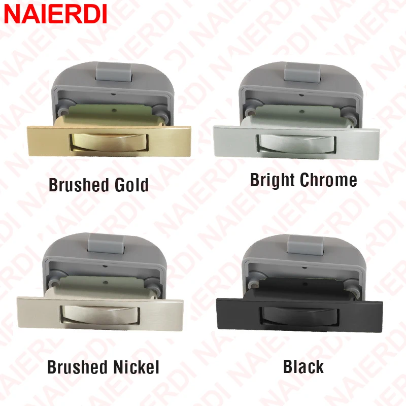 NAIERDI Druckknopf-Verriegelung, Druckverriegelungsgriff, schlüsselloses Schranktürschloss für Wohnmobil, Wohnmobil, Schrank, Schublade