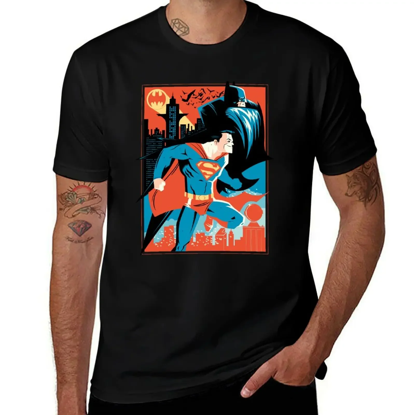 World's Finest Retro T-Shirt tops customizeds plus size men clothing