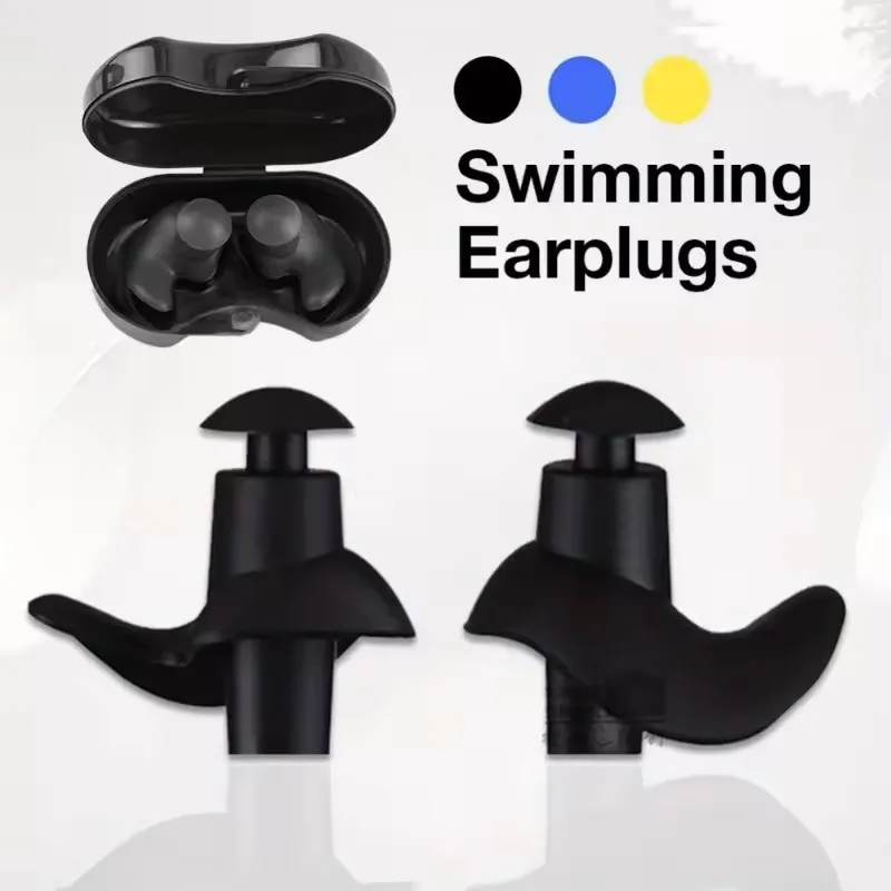 2PCS Schwimmen Ohrstöpsel Wasserdicht Wiederverwendbare Silikon Ohr Stecker Tauchen Sport Stecker Für Wasser Surf Duschen Bade Zubehör – Detail 3
