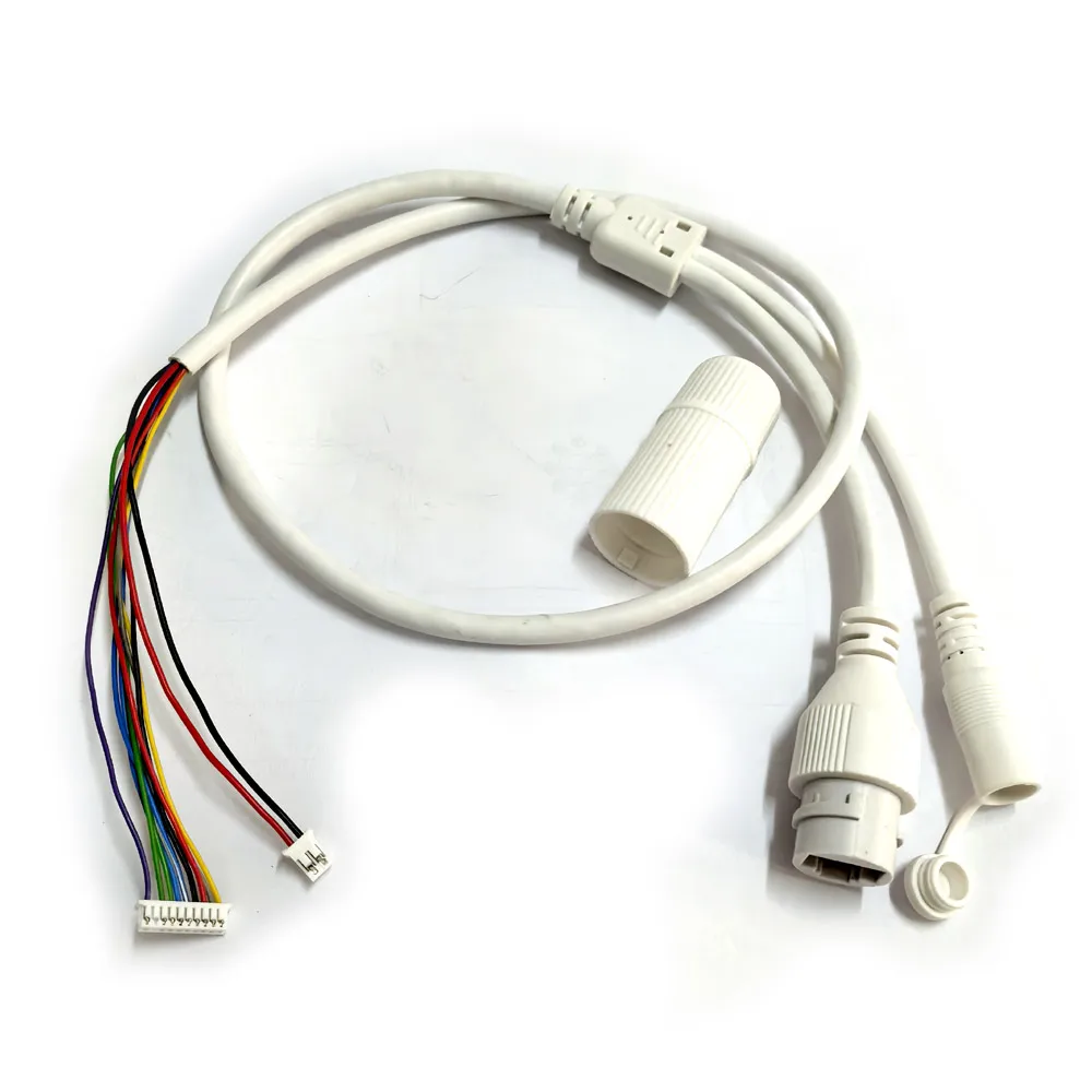 2pcs CCTV POE IP network Camera PCB Module video power cable 60cm RJ45 female connector with Terminalss
