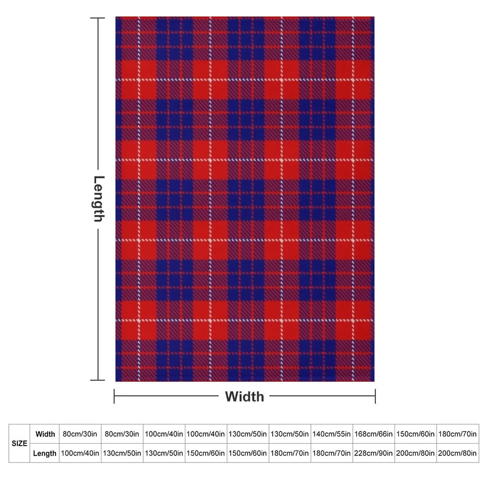 Clan Hamilton Tartan Throw Blanket couch cozy soft plush fuzzy picnic outdoor blanket