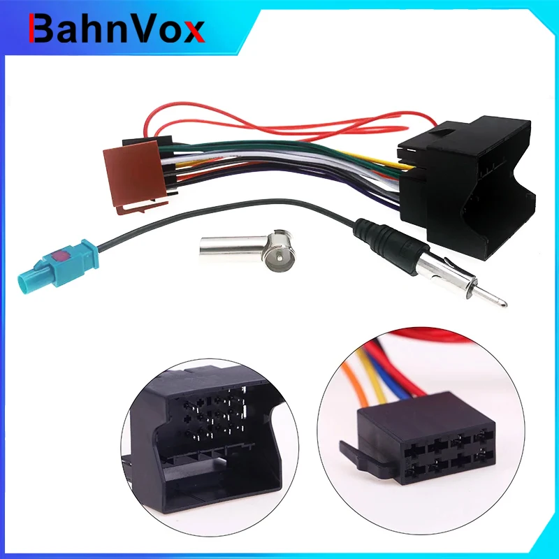 Car Radio  For Peugeot 207 307 307CC 407 607 807 For Citroen C2 C3 C4 C5 Stereo Audio ISO Wiring Harness Antenna Wire Cable