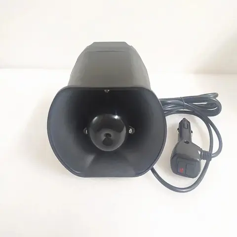 DC12V 40W 6 Tones Police siren Horn Emergency car Ambulance Police car Fire Truck alarm with Cigar lighter switch,bottom magnet
