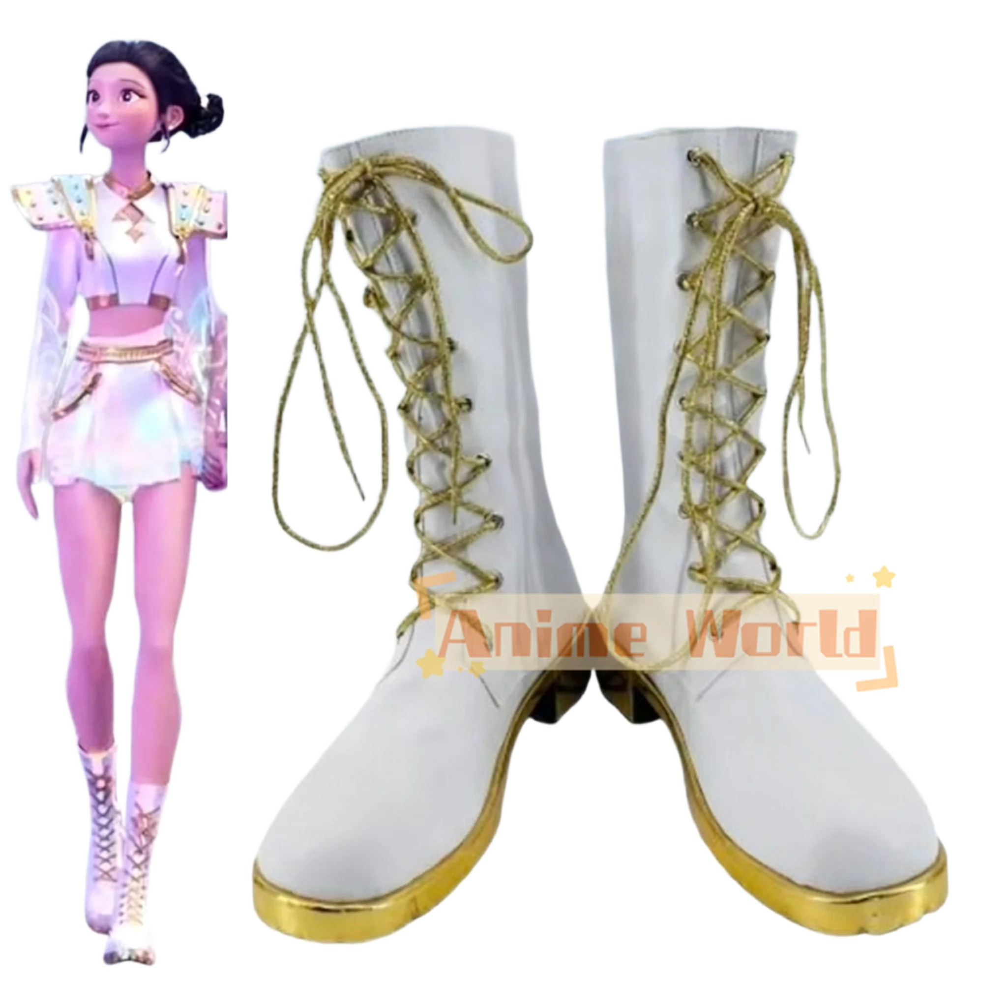 Crianças adultos meninos meninas crianças kpop huntr/x zoey cosplay botas sapatos botas femininas meninas festa de halloween role play