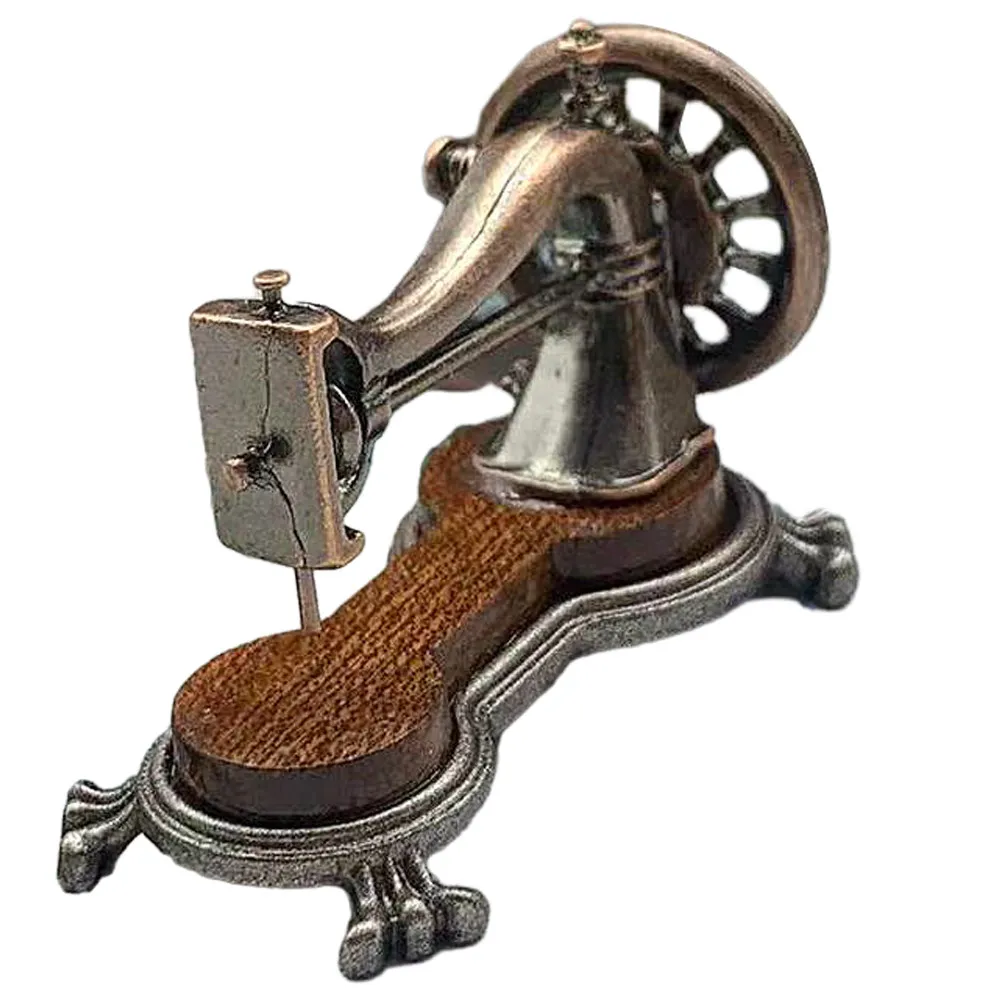 

1:12 Mini Vintage Sewing Machine Miniature Dollhouse Accessories Compact Mini Sewing Machine Tiny House Furnishing