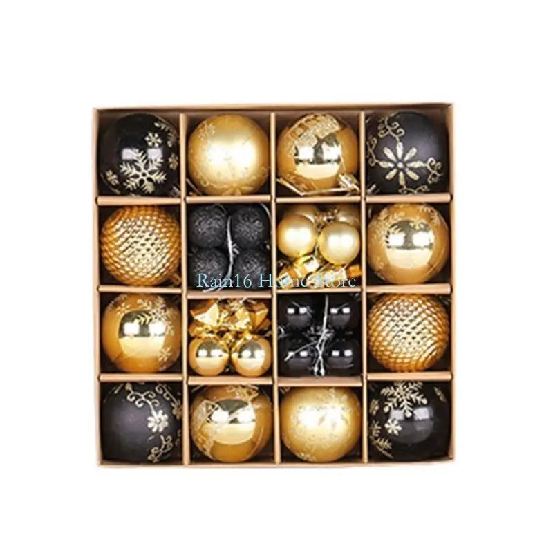 Christmas Ball Ornament 44pcs/box Colorful Christmas Holiday Wedding Home Decor 02DB