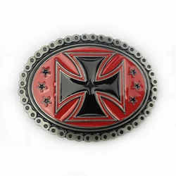 WesBuck Brand Crossing and Stars Belt Buckle Handmade Homemade Belt Accessories Waistband DIY Western Cowboy Rock Style