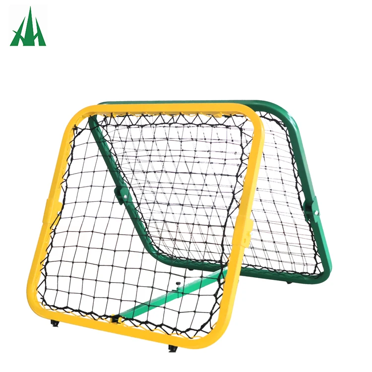 Jaring Rebound Sepak Bola Sisi Ganda 1X1M Portabel Sudut Dapat Disesuaikan Jaring Rebound Latihan Sepak Bola Luar Ruangan Persegi Mini untuk Latihan