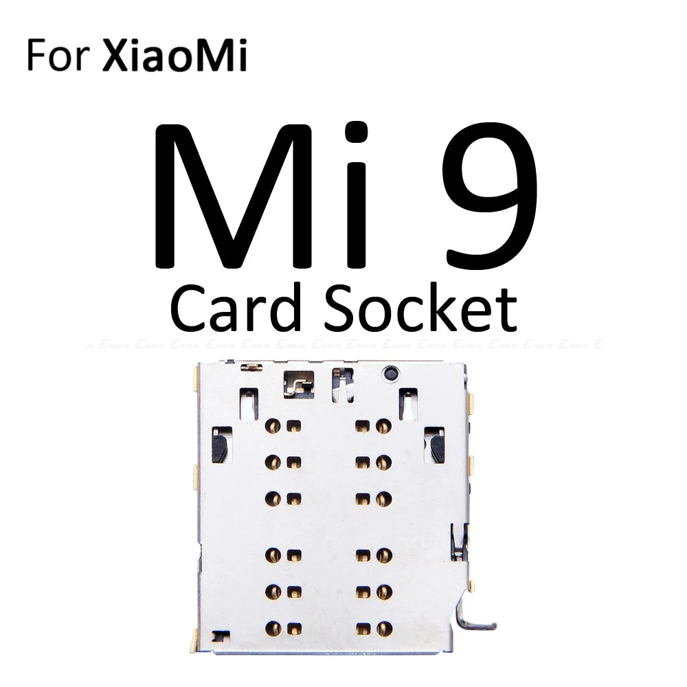 Sim Card Socket Slot Tray Reader Holder Connector Micro SD Adapter Container For XiaoMi Mi 9T 9 Lite SE Replacement Parts