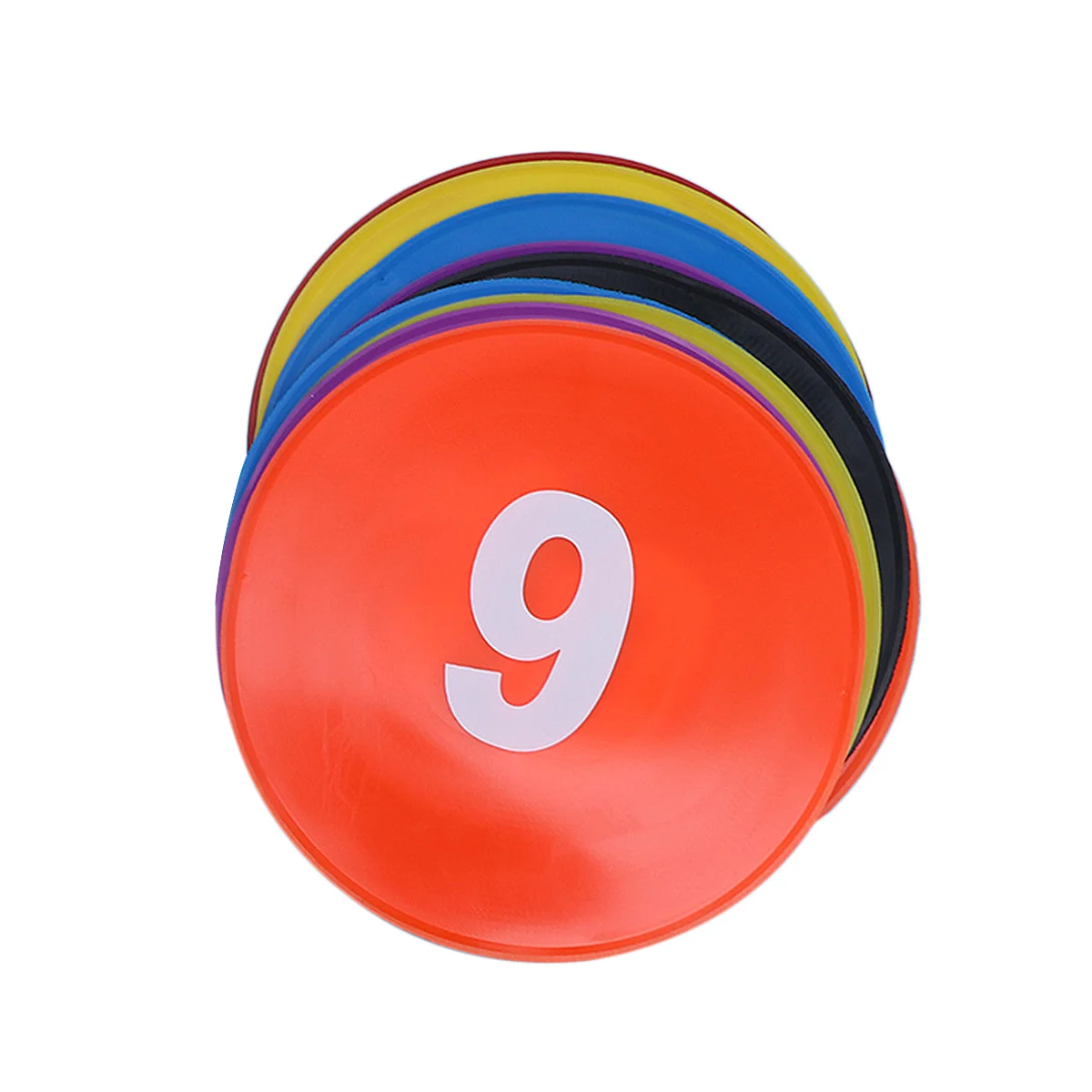 

11pcs Numbered Field Markers 23Cm Poly-Vinyl Spot Discs For Basketball Soccer Training Drills Fitness Equipment Accessories