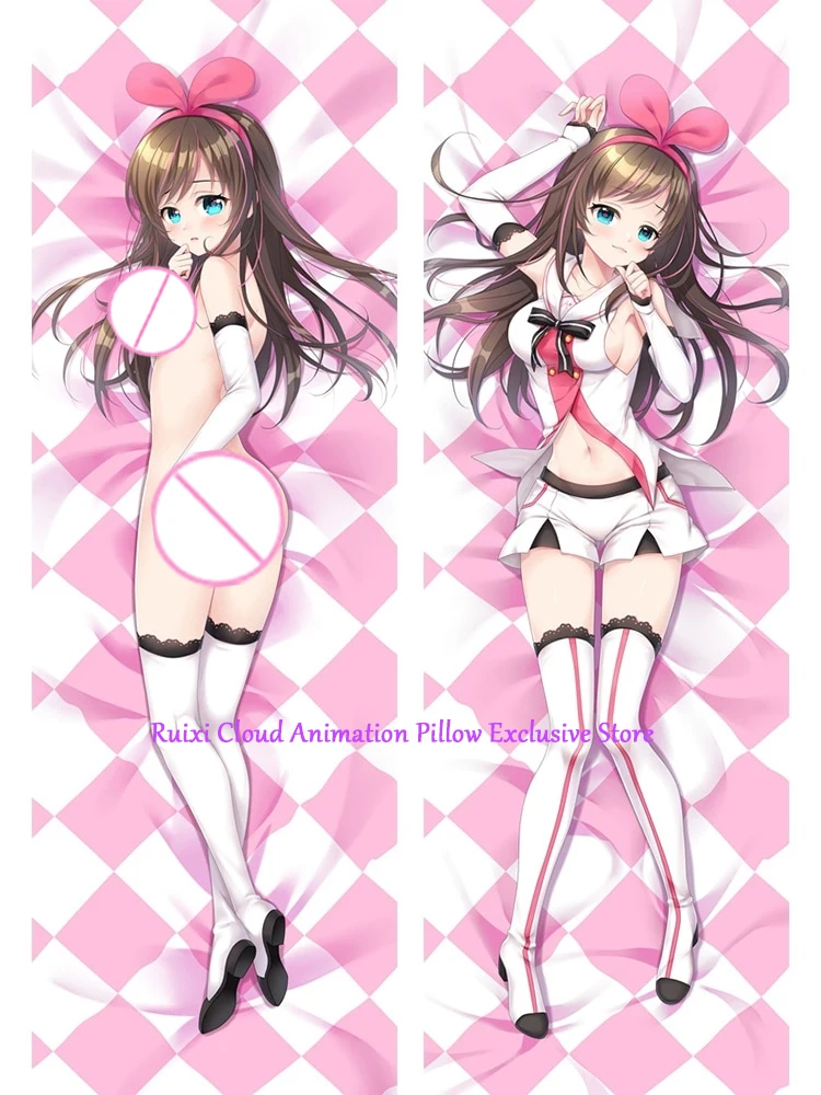 

Наволочка для подушки Dakimakura Kizuna AI, двухсторонняя наволочка с принтом, постельное белье, подарки