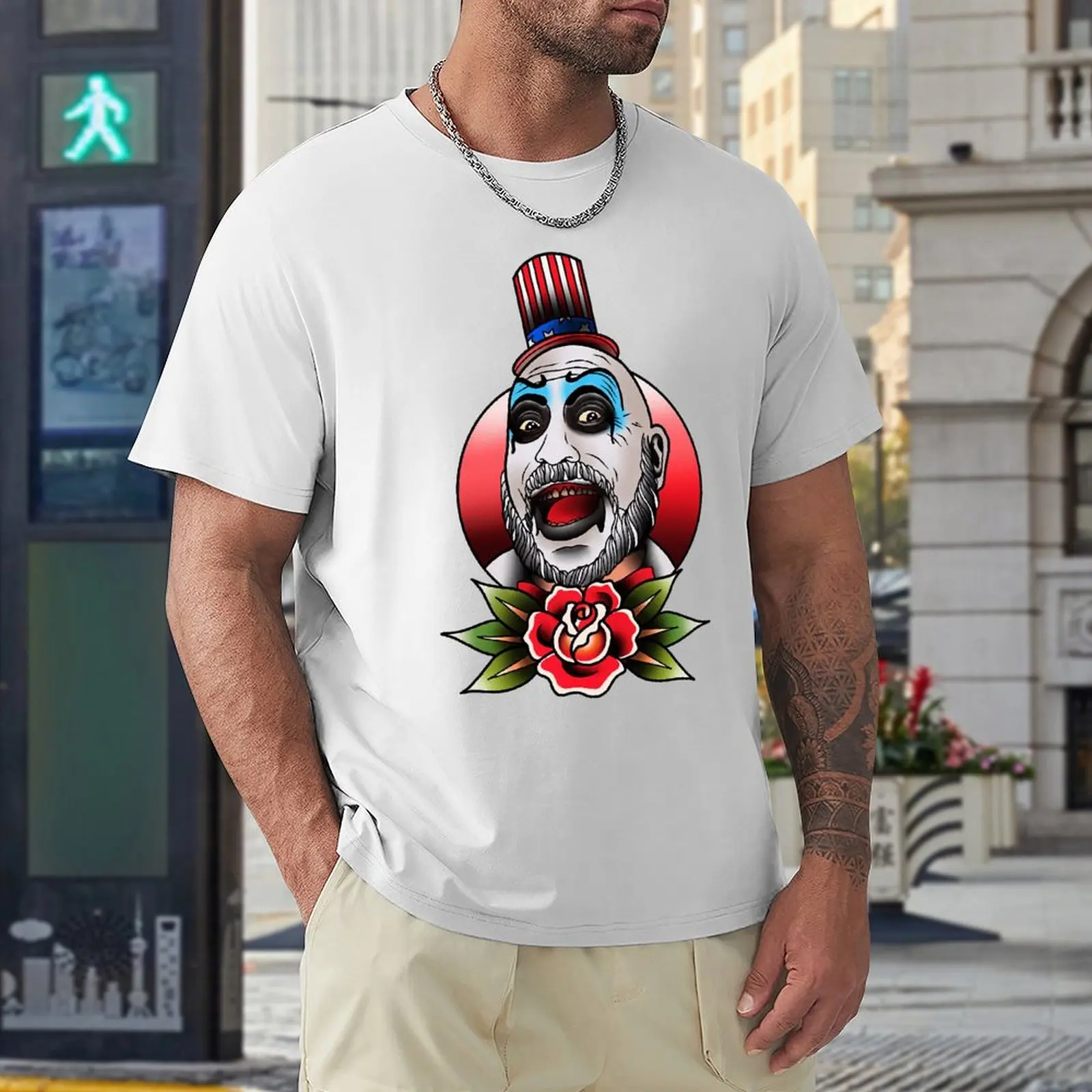 Thumbnail 3 of 3 Captain Spaulding Design T-shirt Crewneck Movement Tshirt Top Quality Fitness Funny Novelty Eur Size