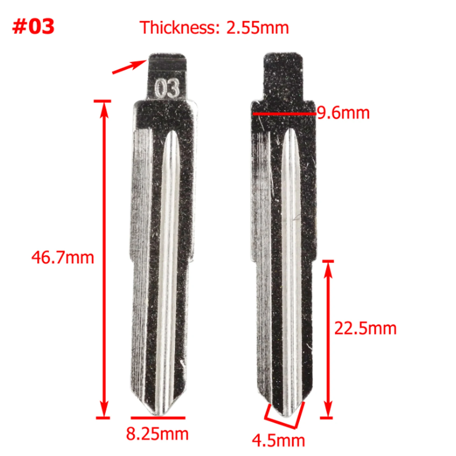 Jingyuqin 10PCS Replacement Flip Remote Car Key Blade HU100 Fob For Chevrolet Cruze Epica Lova Camaro Impala Captiva Aveo Spark