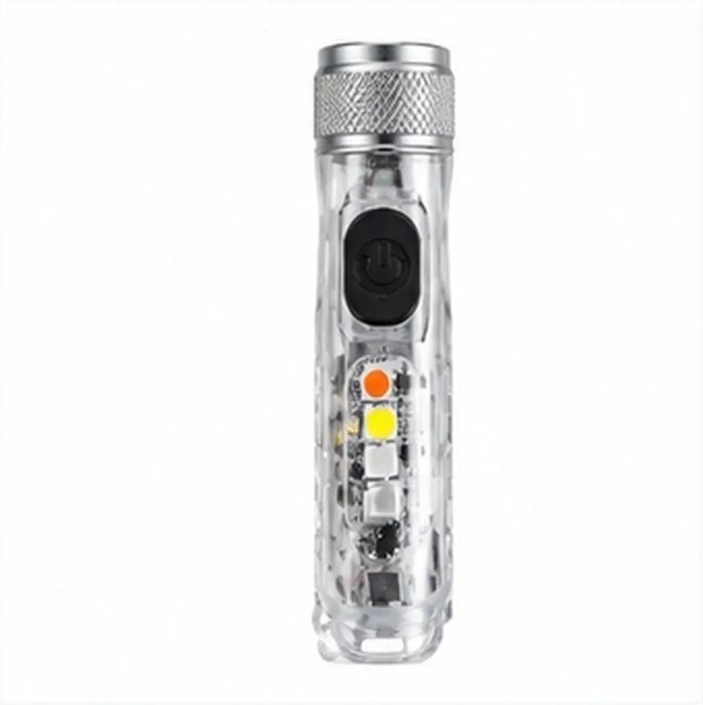 Mini Rechargeable LED Flashlight Keychain Zoom Small Portable Torch Adjustable Brightness USB Long Battery Life Outdoor Camping
