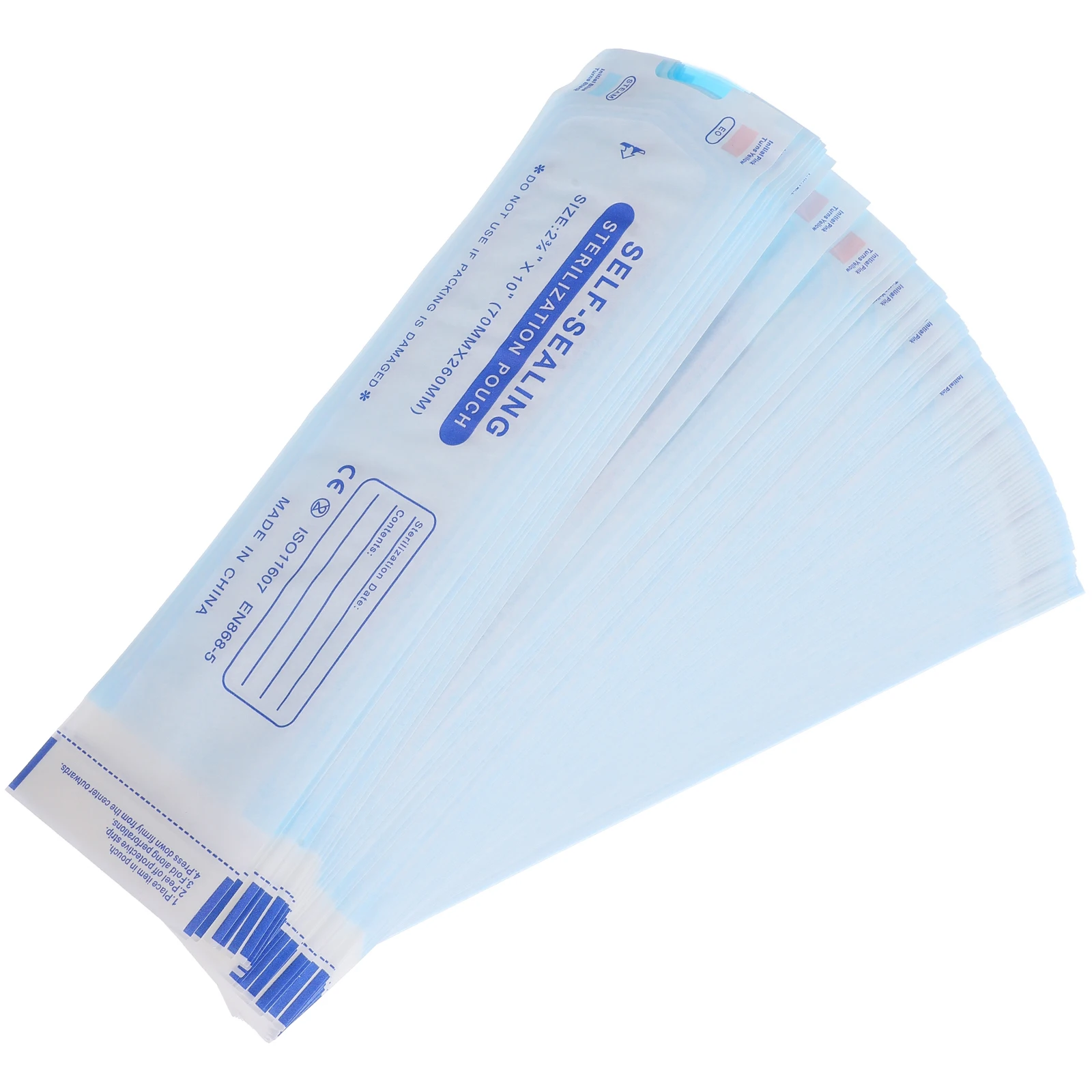 

200pcs Sterilization Pouches Self Sealing Disposable Bags Dentistry Supplies Paper Adhesive Pouches Safe Materials