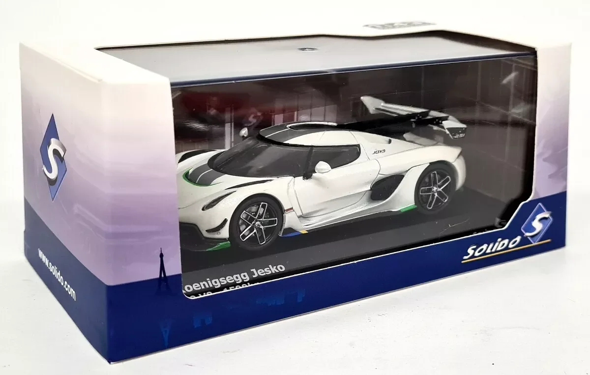 Solido 1/43 Jesko 5.0 V8 2021 1599HP White Supercar Diecast Model Car Toy Collection Gift