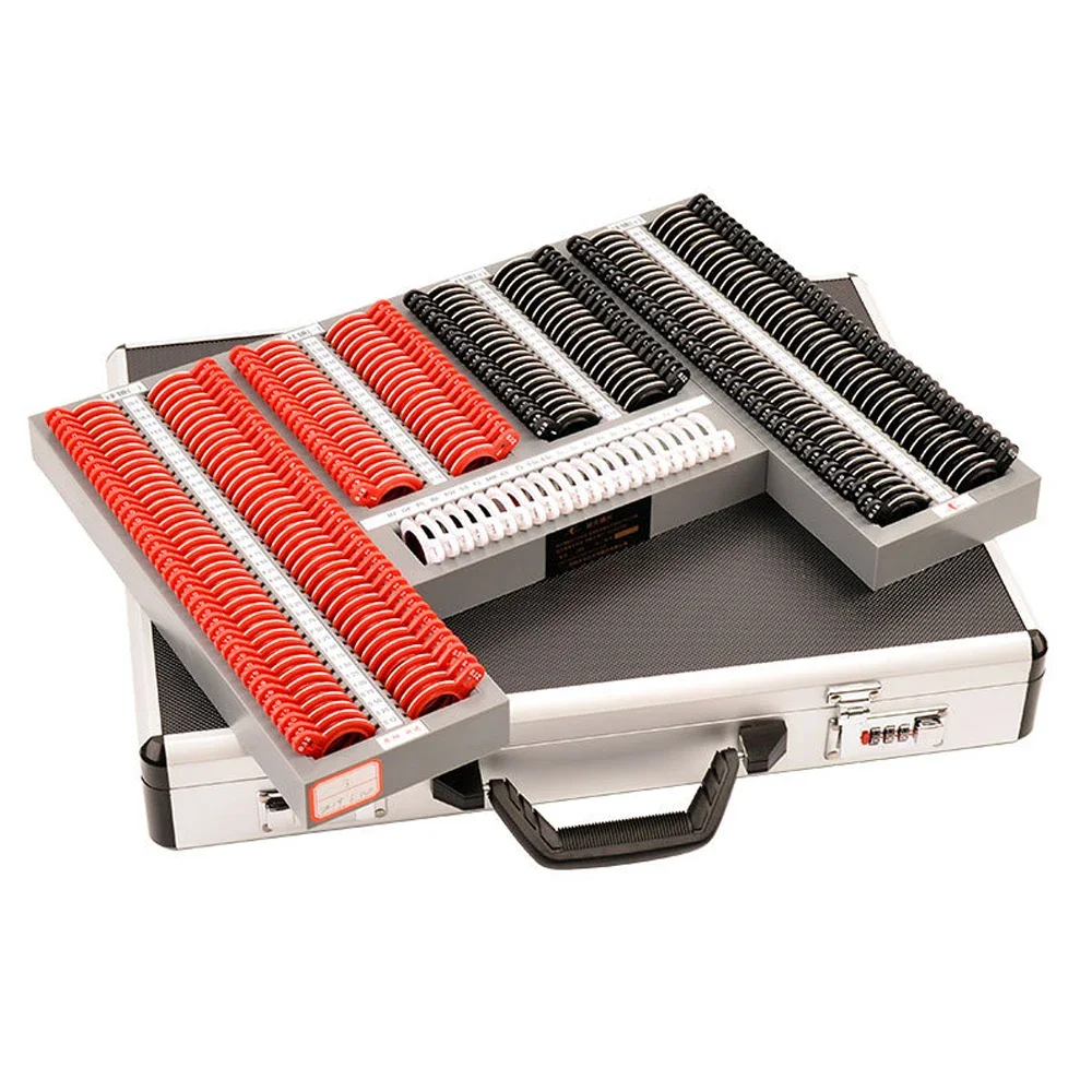 266 Pcs Optical Lens High Quality Optical Optometry Rim Case Kit Set Plastic Ring Trial Lens Set Aluminum Case Box Trial Frame