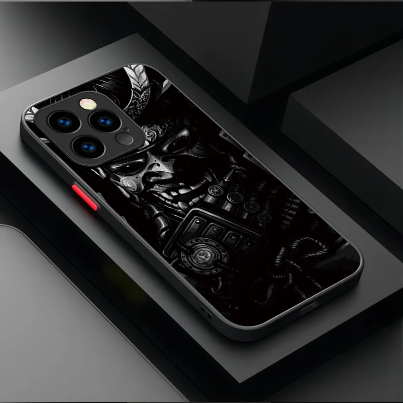 الساموراي هانا قناع شبح الطباعة جراب هاتف آيفون 17 الهواء 15 16E 16 زائد 14 13 12 11 برو ماكس XR X XS ماكس SE 2020 غطاء #5