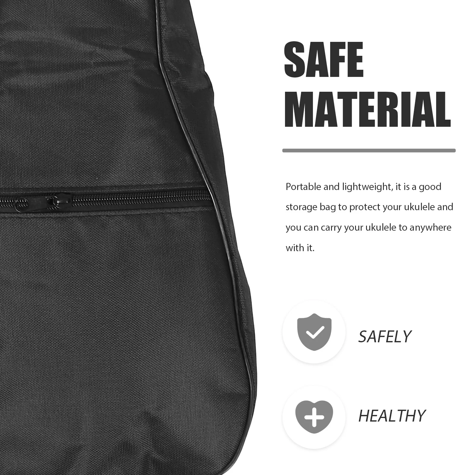 

1pc Ukulele Bag Black Oxford Cloth Portable Lightweight Storage Pouch For Musical Instrument Case Travel Organizer Instrument