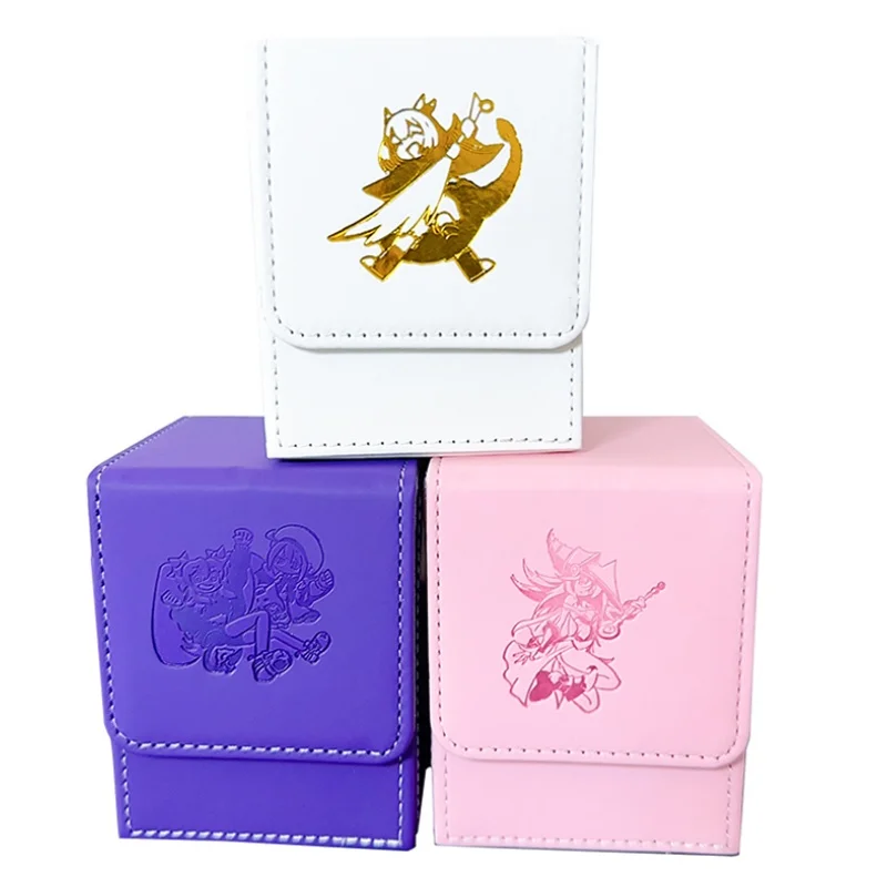 Yu-Gi-Oh etui na karty niebieskie oczy biały smok ciemny magik dziewczyna EvilTwin skóra DIY figurka figurki gra kolekcjonowanie przechowywanie Box