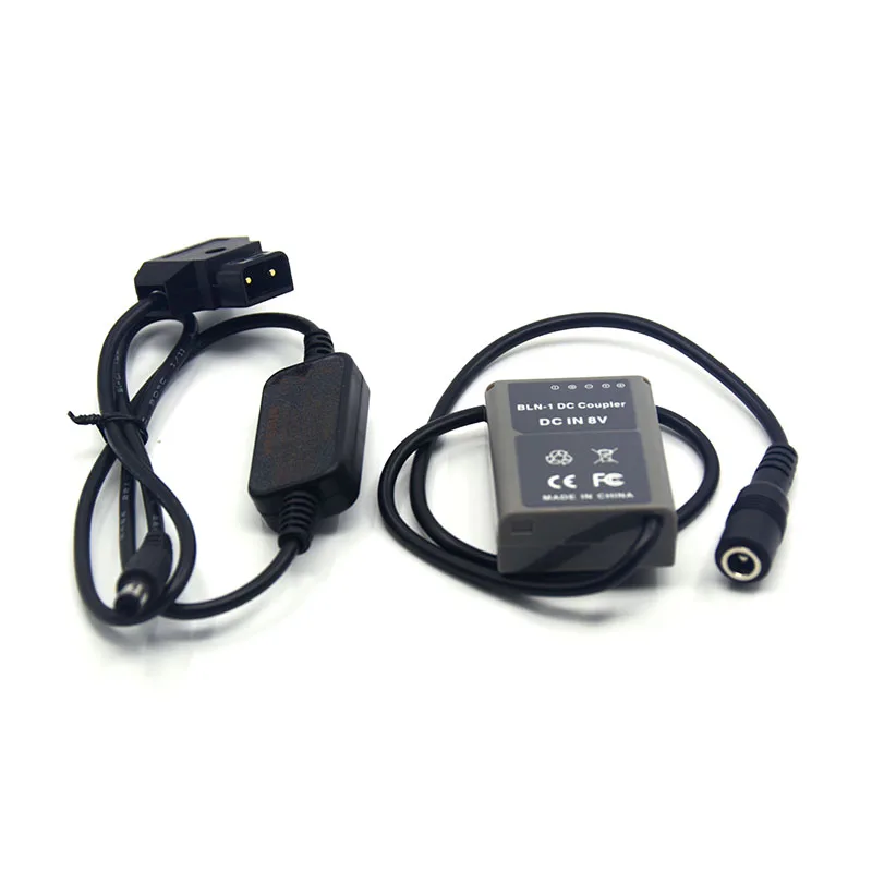 D-Tập Cáp Sạc 8V + PS-BLN1 BLN-1 BLN1 Giả Pin DC Khớp Nối Cho Olympus Máy Ảnh Kỹ Thuật Số OM-D e-M5 II 2 E-M1 Bút E-P5