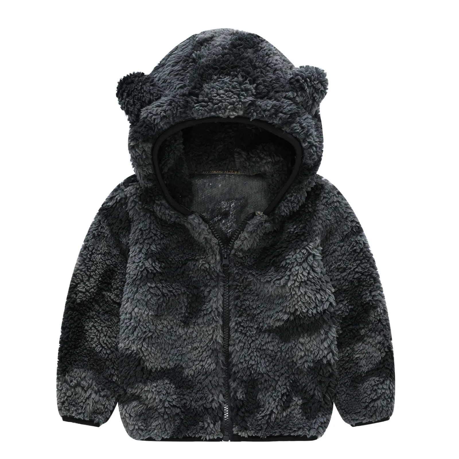 2023 Fleece Baby Girls Coats Winter Warmer Thick Boys Outfits Toddler Outerwear Bear Hoodies Overcoat Jacket Kids Blouse Zipper