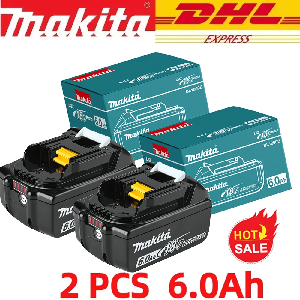 Echte 6AH makita BL1860 18V Batterij Elektrisch gereedschap Li-ion Vervanging LXT BL1850 BL1840 voor 18V Schroevendraaier met BMS - afbeelding 2