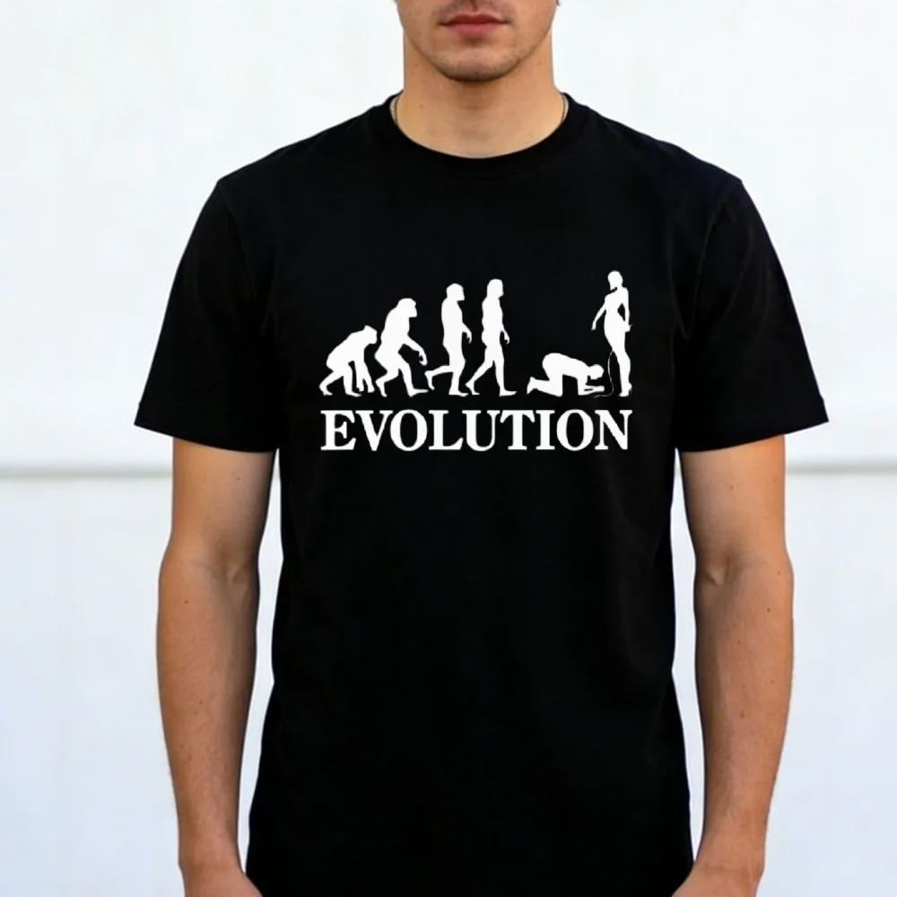 Funny Human Evolution Silhouette Slogan Printed Cotton Tshirt Unisex Black Loose Fit Meme Streetwear Hip Hop Casual Daily Tees