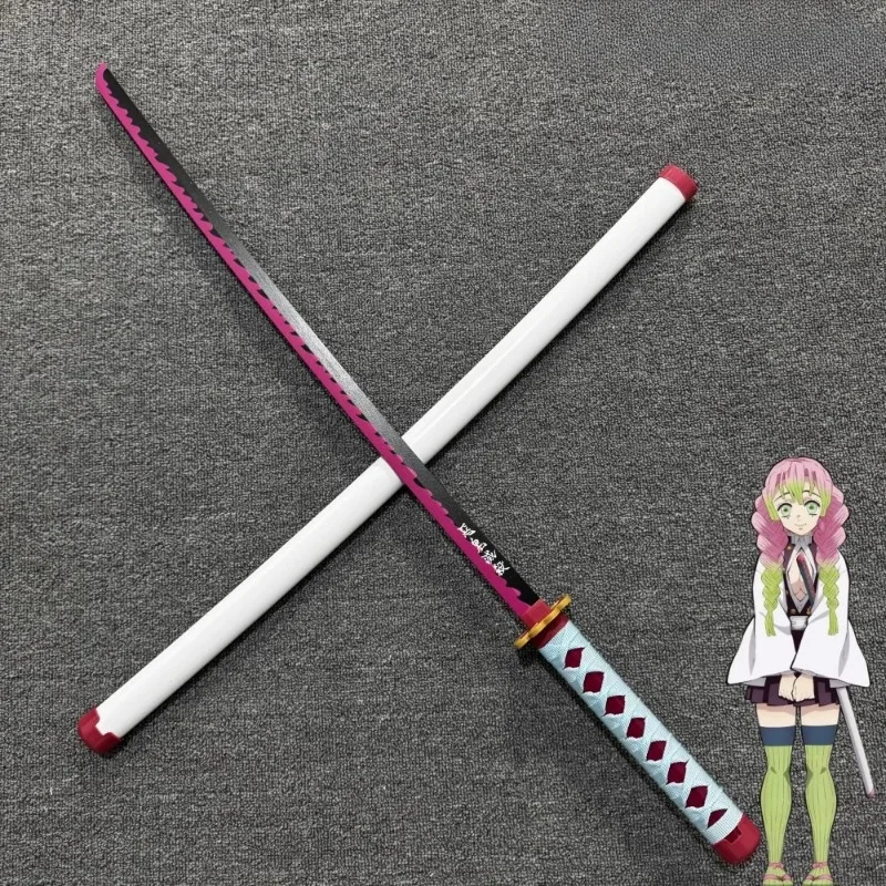99 سنتيمتر السيف الخشبي تأثيري الدعامة شيطان القاتل شفرة غانلو معبد ميليكي غمد أوندد كاواكامي ميمي الخشب السيف أنيمي تظهر الدعامة