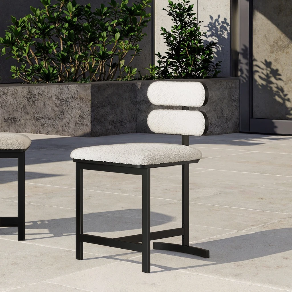 *qz Velvet Dining Chairs with Metal Legs, Tufted Upholstery, Modern Luxury Restaurant Furniture Set for bar Use