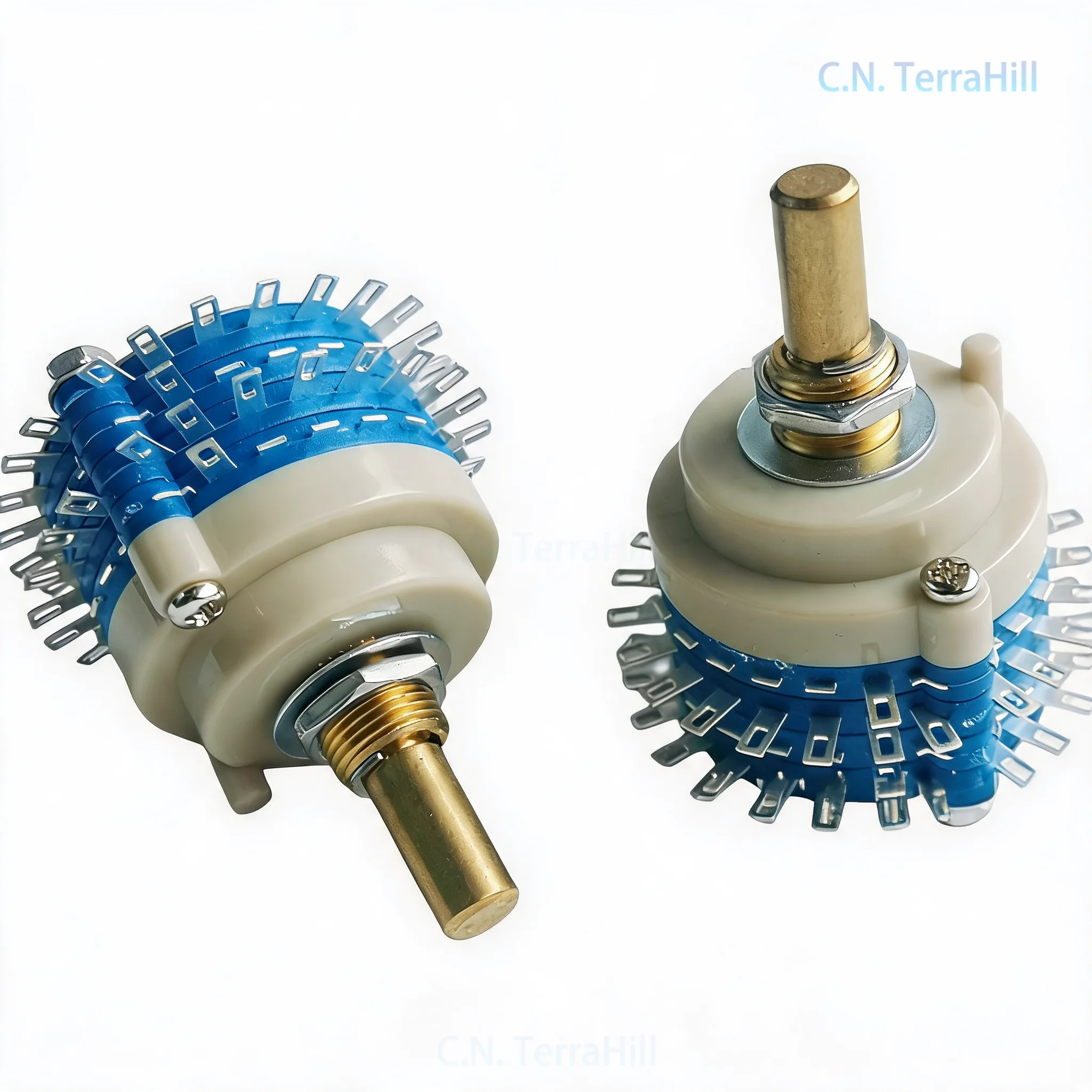 2x 24-Position 2-Deck Rotary Switch, Sealed, 2-Pole, KXM-2-15, Dual Row Male Pins
